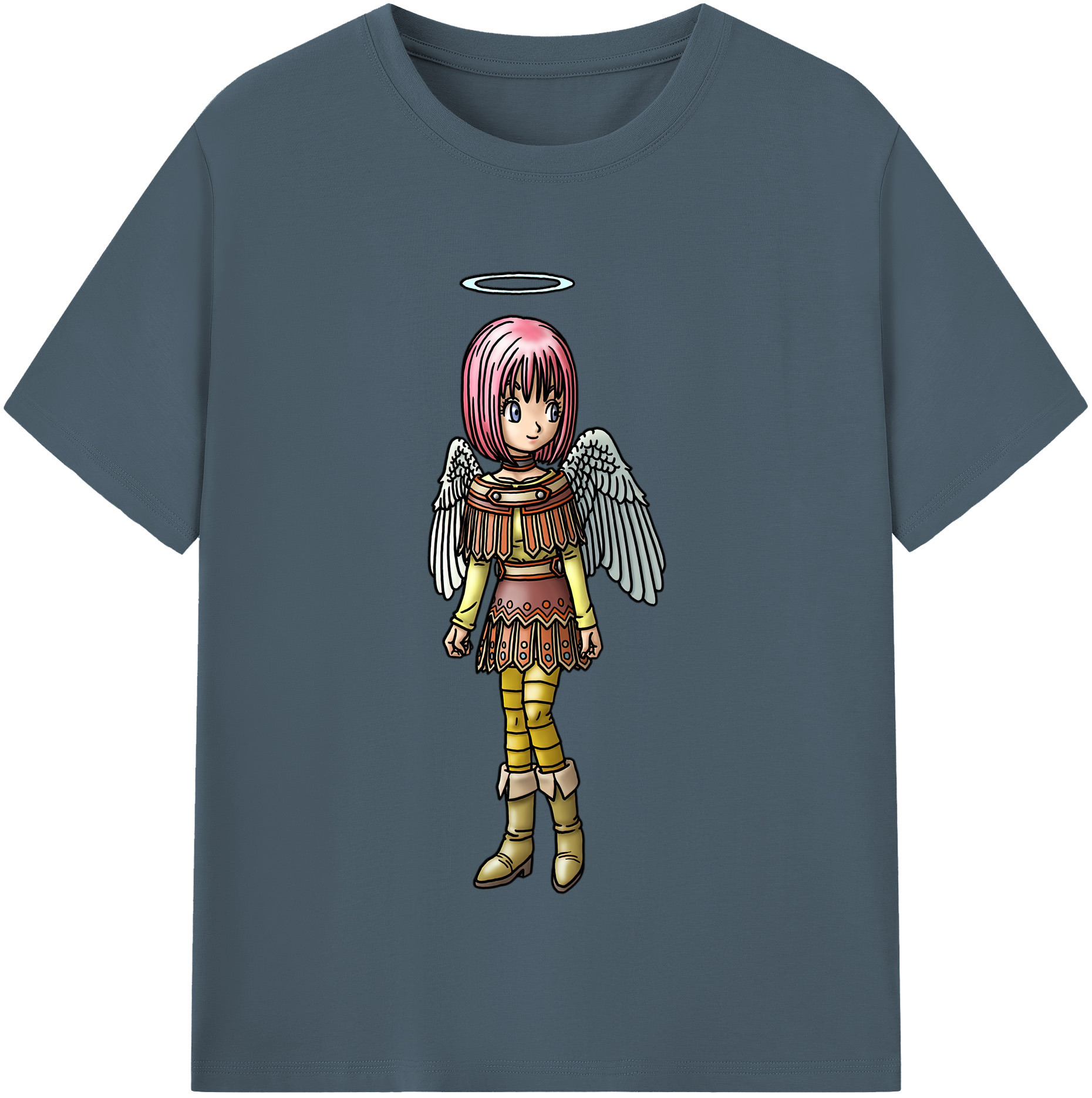 （画像用） ドラゴンクエスト Doragon Kuesuto Dragon Quest 綿100％半袖Tシャツ（フロントプリント）